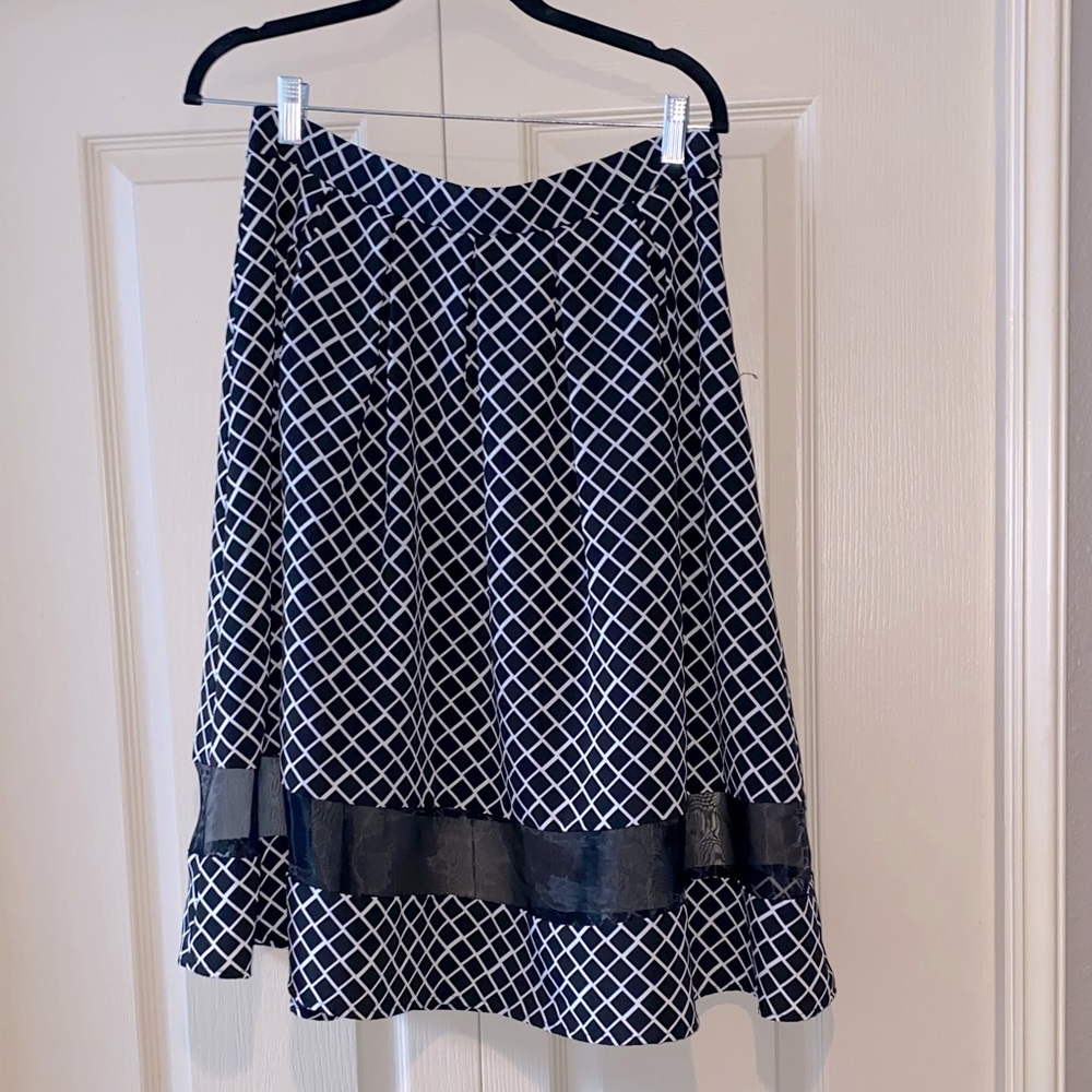 The Limited Brand Size 10 midi skirt with sheer panel!